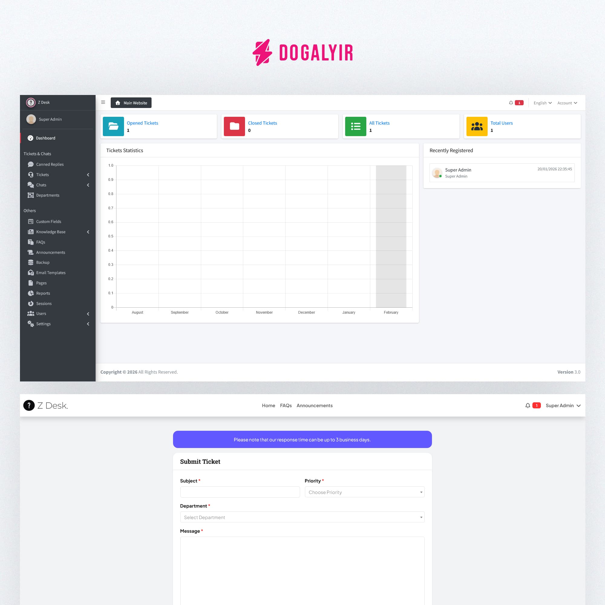 Z Desk - Sistema de Tickets de Soporte